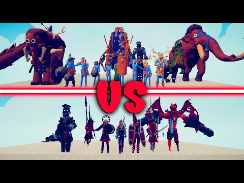 COLOSSAL TRIBAL TEAM vs EVIL TEAM - Totally Accurate Battle Simulator TABS