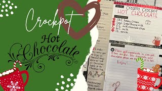 The BEST Crockpot Hot Chocolate! | Super Easy Recipe | Cook With Me