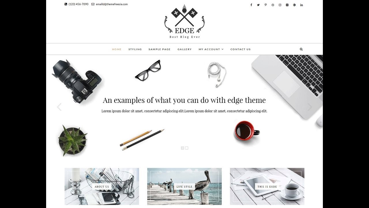 Edge WordPress Theme One Click Demo Setup