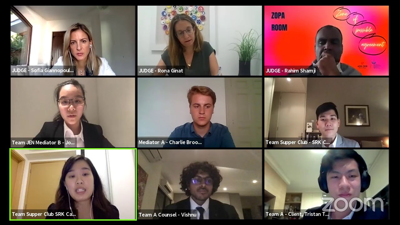 The Final of the ADR ODR Online International Mediation Competition Finals