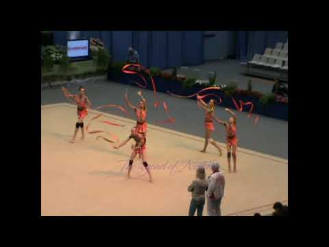 RUSSIA 3 ribbons 2 ropes - 2009 Corbeil podium training (Saturday afternoon demo)