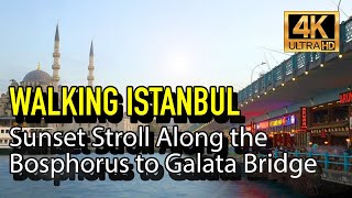 Walking Istanbul | Strolling the Bosphorus at Sunset | HD 60FPS