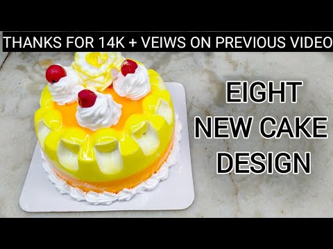 pineapple cake || cake decoration technique || cake's Topping