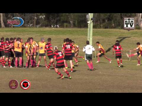2015 NHRU Round 14 Premier 2 Highlights - Lake Macquarie v Singleton