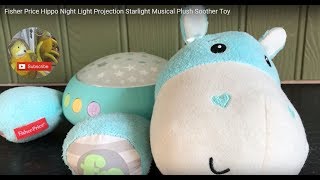 Fisher Price Hippo Night Light Projection Starlight Musical Plush Soother Toy