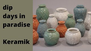 Vasen "Noplesse", dip Keramik, 2021, DIY, Pottery