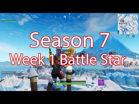 Secret Season 7 Week 1 Battlestar Location Guide (Snowfall Challenges) || Fortnite Battle Royale
