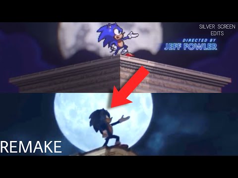 Sonic The Hedgehog 2 End Credits Animation Remake (w/ comparison)