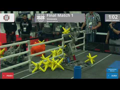 2017 VEXU Innovate Finals 1 - PRAR1 vs AURA - 25 to 19