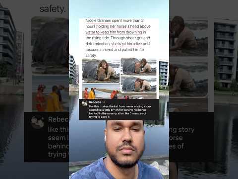 Nicole Graham spent more than three hours holding her horse’s head above water