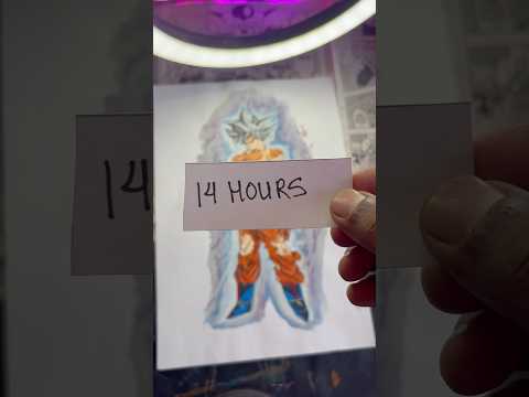 2Hours vs 14 Hours Art Challenge 🔥🥵#goku #vegeta #2hours #shorts