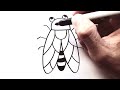 How To Draw A Fly From WCD Letters Tutorial Easy Step By Step