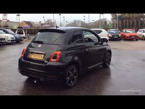 ET66KOA FIAT 500 S BLACK 2017, MC Glyn Hopkin Buckhurst Hill Fiat