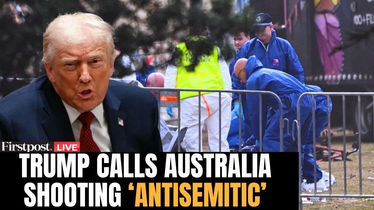 LIVE: Trump Pays Tribute to Bondi Victims, Praises ‘Brave Man’ Who Tackled Gunman During Attack