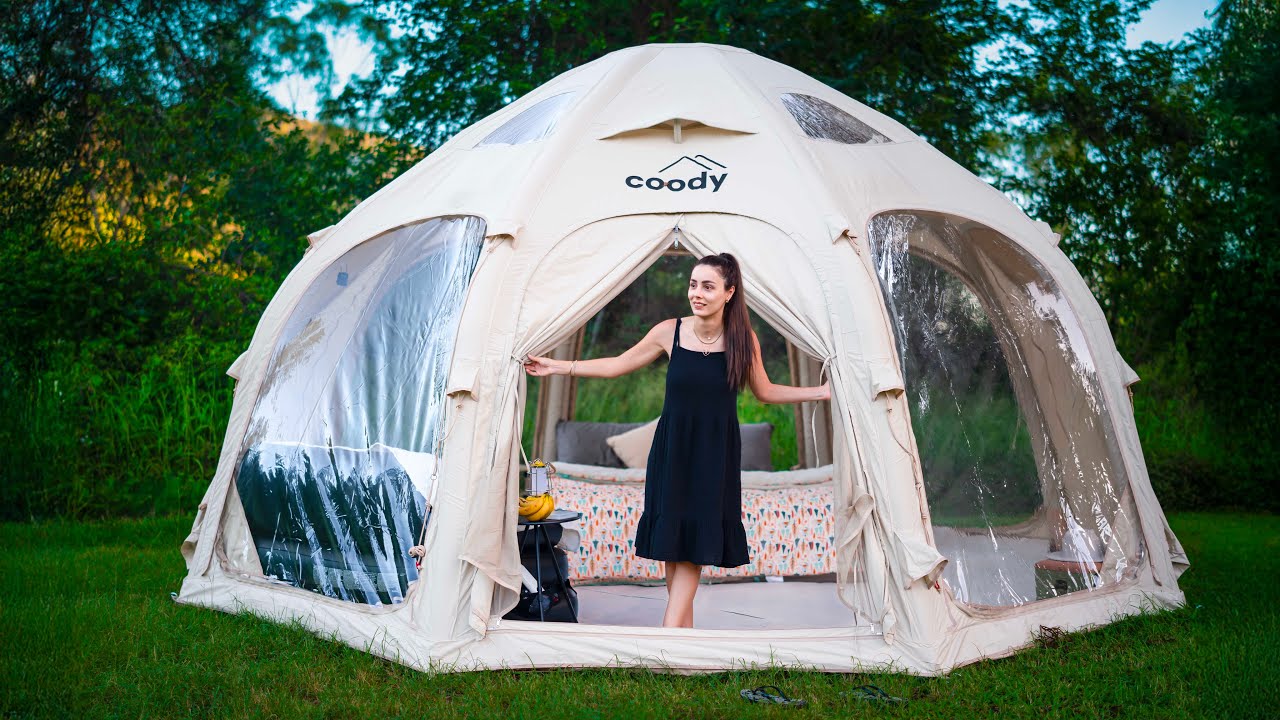 Luxury Camping ,Inflatable Tent Adventure #coody 