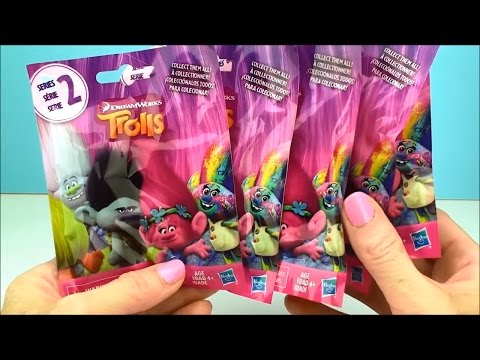 Dreamworks Trolls Blind Bags Series 2 opening toys surprises for kids play Video