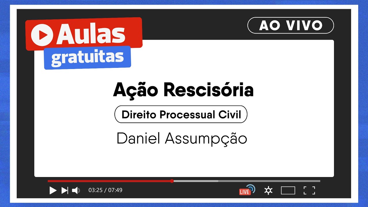 Ação Rescisória - Direito Processual Civil - Prof. Daniel Assumpção