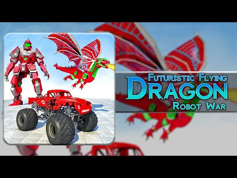 Futuristic Flying Dragon Robot War Game