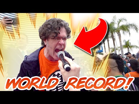World Record KAMEHAMEHA with Sean Schemmel (Goku Voice Actor)