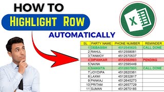 How To Auto Highlight Rows Based On Specific Text In Excel || Conditional Formatting || MS Excel.