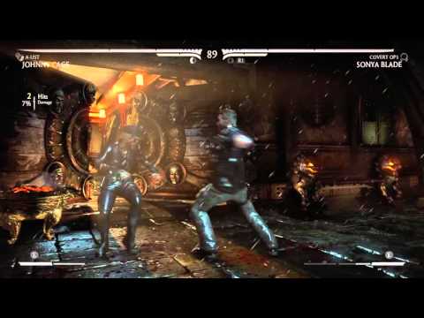 Johnny cage vs sonya blade with johnny cage brutality