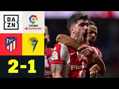 Slapstick-Tor und Bubi-Blitz-Rot - Atlético siegt knapp: Atlético Madrid - Cádiz 2:1 | LaLiga | DAZN