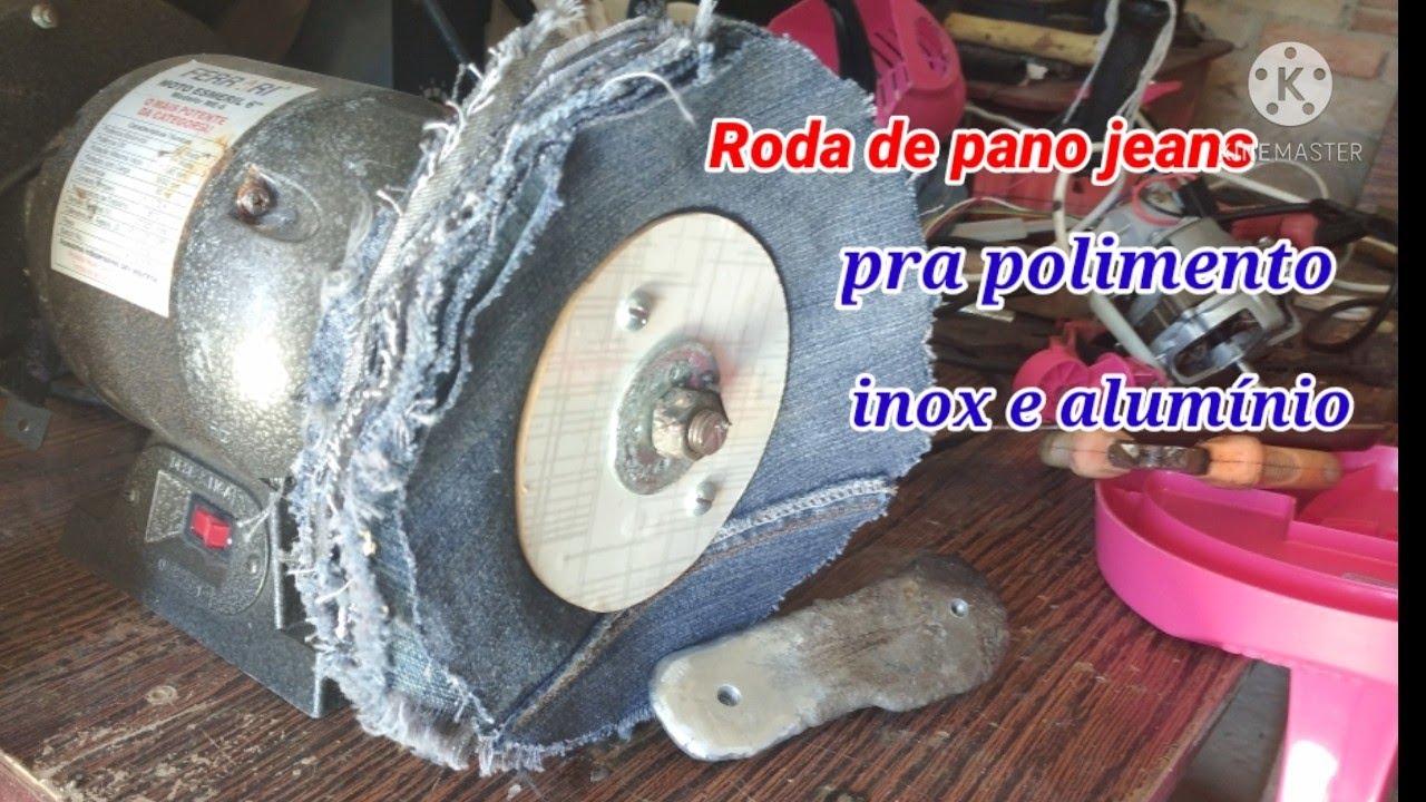 Disco de pano jeans pra polimento