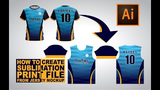 Download the video "Creating Sublimation Print File From a Jersey Mockup | Adobe Illustrator Tutorials"