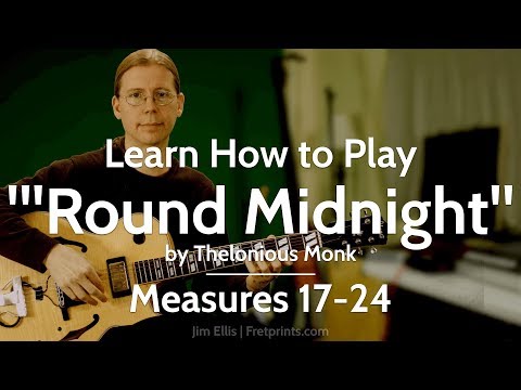 Learn "''Round Midnight" (Thelonious Monk) on Guitar | Measures 17-24