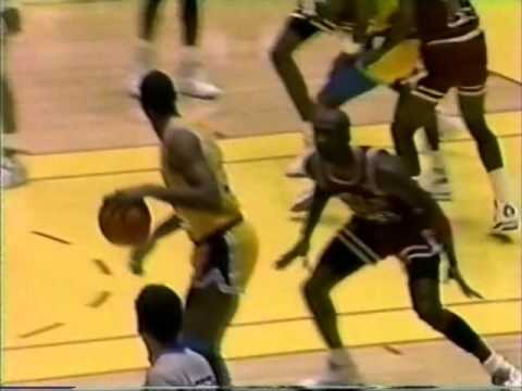 Bulls At Lakers Feb 7 1990 Magic Johnson vs Jordan