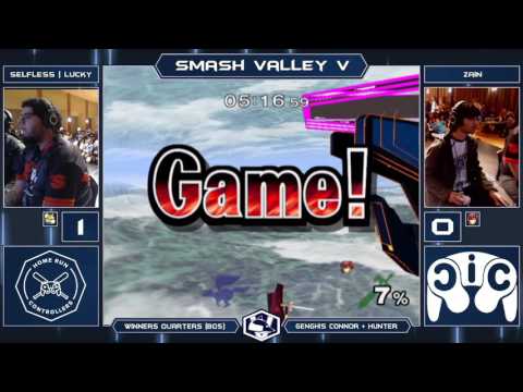 Smash Valley V Melee Singles - Selfless | Lucky (Fox) vs Zain (Marth) - Winners Quarters