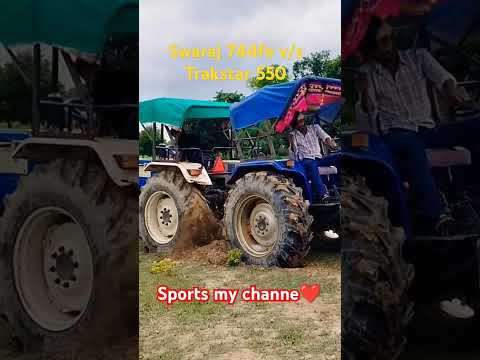 टोचन Swaraj 744fe v/s Trakstar 550 के साथ मुकाबला💪 #swaraj #tochan #trakstar
