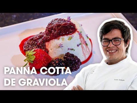 Panna Cotta de graviola + calda de frutas vermelhas | Lucas Furtado MasterChef | Receitas MasterChef