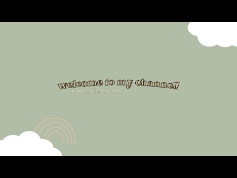 welcome to my channel!