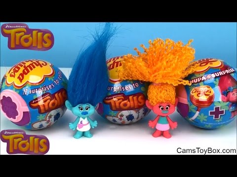 Dreamworks Trolls Chupa Chups Surprise Toys Opening Fun for Kids Branch DJ Suki Poppy Satin Chenille