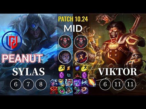 LGD Peanut Sylas vs Viktor Mid - KR Patch 10.24