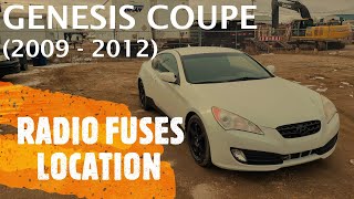 Hyundai Genesis Coupe - RADIO FUSES LOCATION (2009 - 2012)