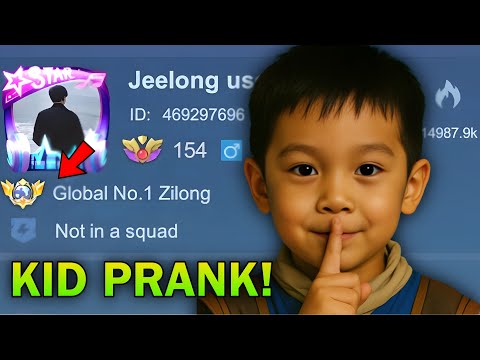 GLOBAL 1 ZILONG “KID” PRANK IN RANKED! 😱 THEY NEVER SAW THIS COMING!
