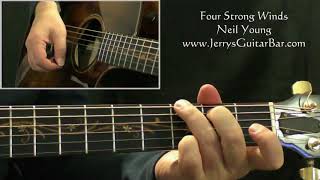 How To Play Neil Young Four Strong Winds (intro only)