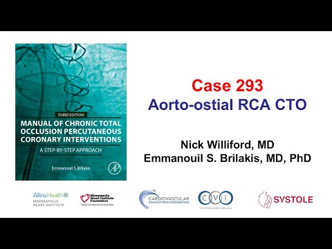 Case 293: Manual of CTO PCI - Flush aorto-ostial RCA CTO