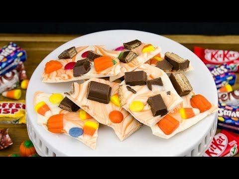 Halloween Candy Bark: Chocolate Bark Recipe from Cookies Cupcakes and Cardio