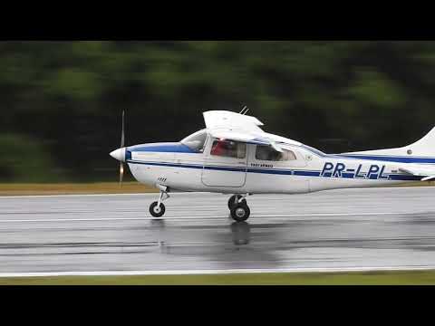 Pouso Cessna 210M Centurion II em Flores/SWFN na chuva!