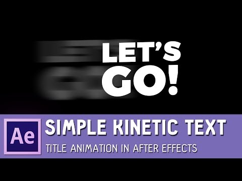 Simple kinetic text title animation in after effects ✔