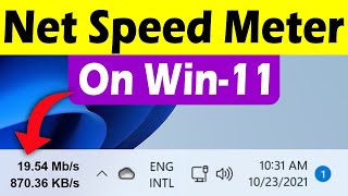 Internet Speed Meter for Windows 11 PC - Data Monitor | Hindi