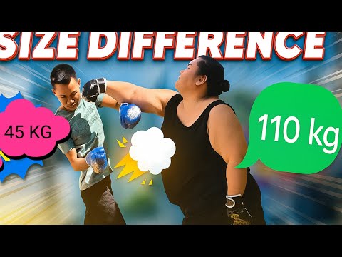 45kg vs 110kg match – the fateful punch!Challenge funny 2025#bichbochannel#funny 