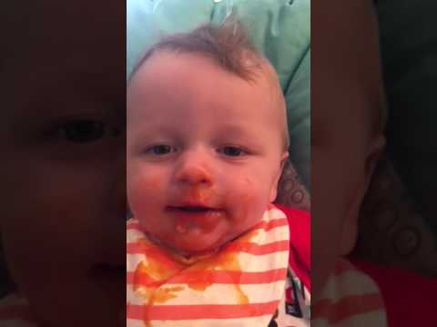 , title : 'Baby maj eating carrots June 2017'