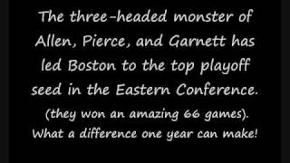 Boston Celtics! 2008-09 Champs.  Ray Allen, Paul Pierce And Kevin Garnett.