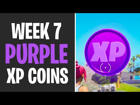 All Purple XP Coin Locations WEEK 7 - Fortnite