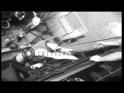 US operations during the battle at Salerno, Italy, beginning September 6, 1943. HD Stock Footage