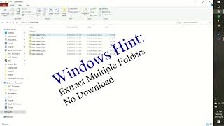 Windows secret: Extract multiple zip files